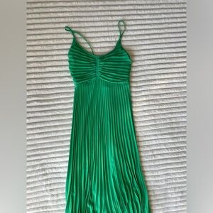 Nanette Lepore Green Pleated Maxi Dress